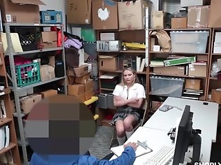 Alyssa Cole - Security Boy Fucking Youthfull Blonde From Behind In The Back Office