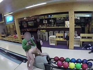 Ardent Nymphomaniac Ultimately Agrees To Be Fucked By Stranger In The Bowling Hall