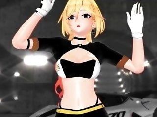 Durandal Honkai Influence Manga Porn Mmd Undress Dance Drool It Out Blonde Lady Black Eyes Color Edit Smixix